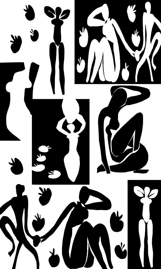 Ode to Matisse Nudes Digital Art by Vagabond Folk Art - Virginia Vivier