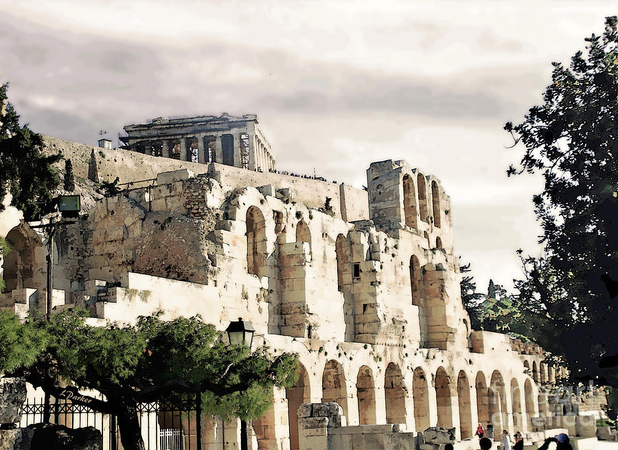 Odeon of Herodes Atticus Athens Photograph by Linda Parker