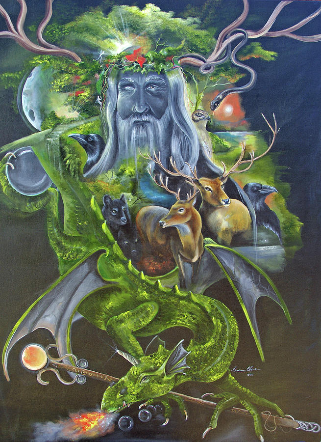 Wizard Painting - Odin by Sue Clyne