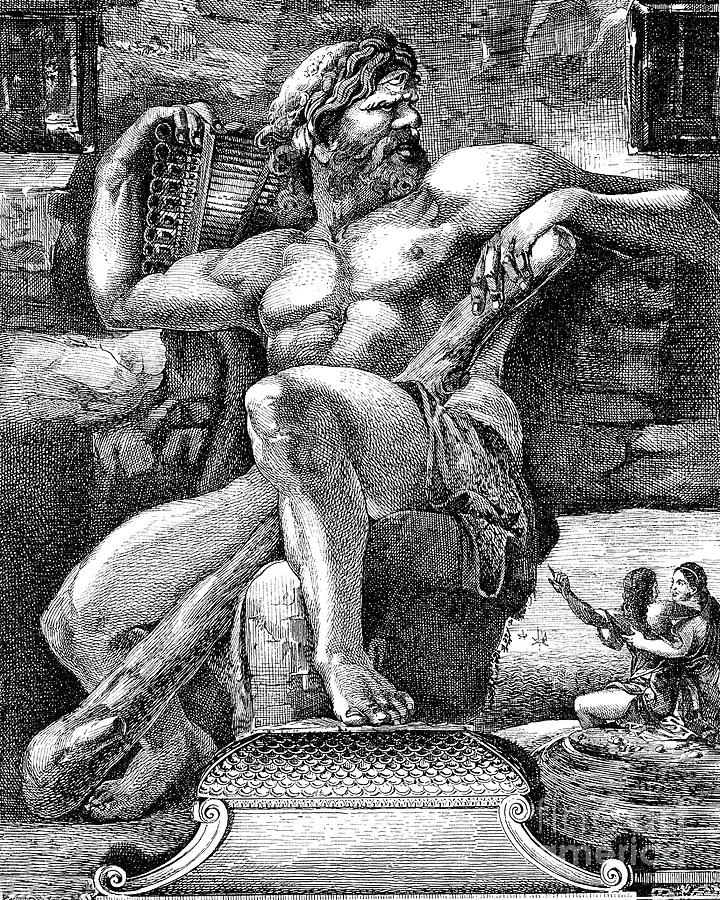 Cyclops Photograph - Odysseus And The Cyclops Polyphemus by Collection Abecasis/science Photo Library