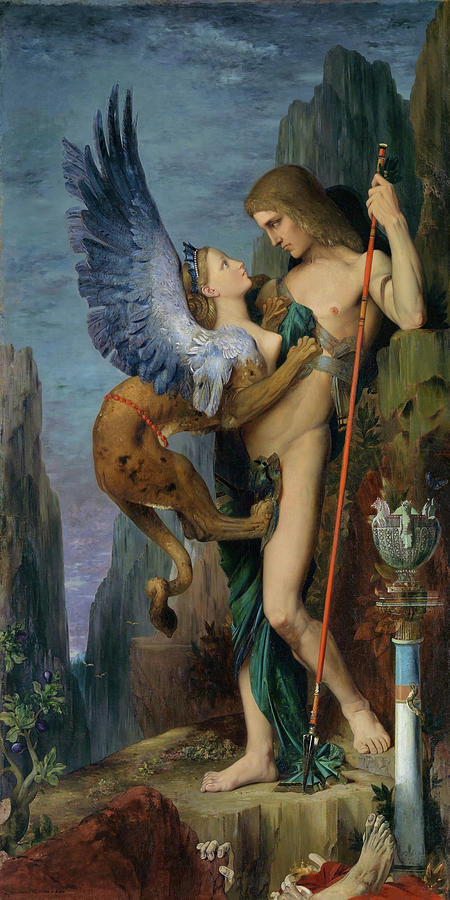 Gustave Moreau Painting - Oedipus And The Sphinx - Digital Remastered Edition by Gustave Moreau Gustave Moreau Painting - Oedipus And The Sphinx - Digital Remastered Edition by Gustave Moreau