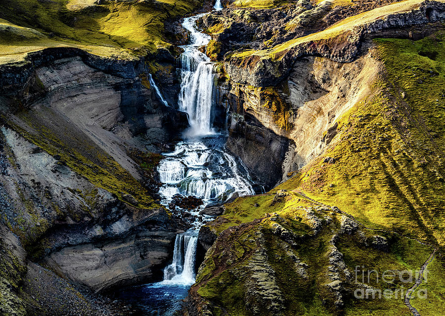Ofaerufoss Waterfall Iceland 3 Photograph by M G Whittingham