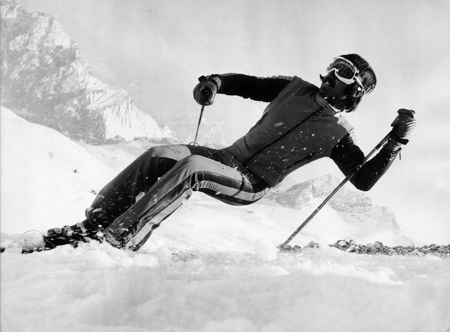 Off-piste Skier Photograph by Keystone