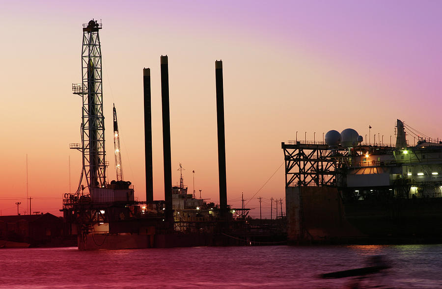 Off Shore Drilling Rig  Dry Docks For Photograph by Fstop123