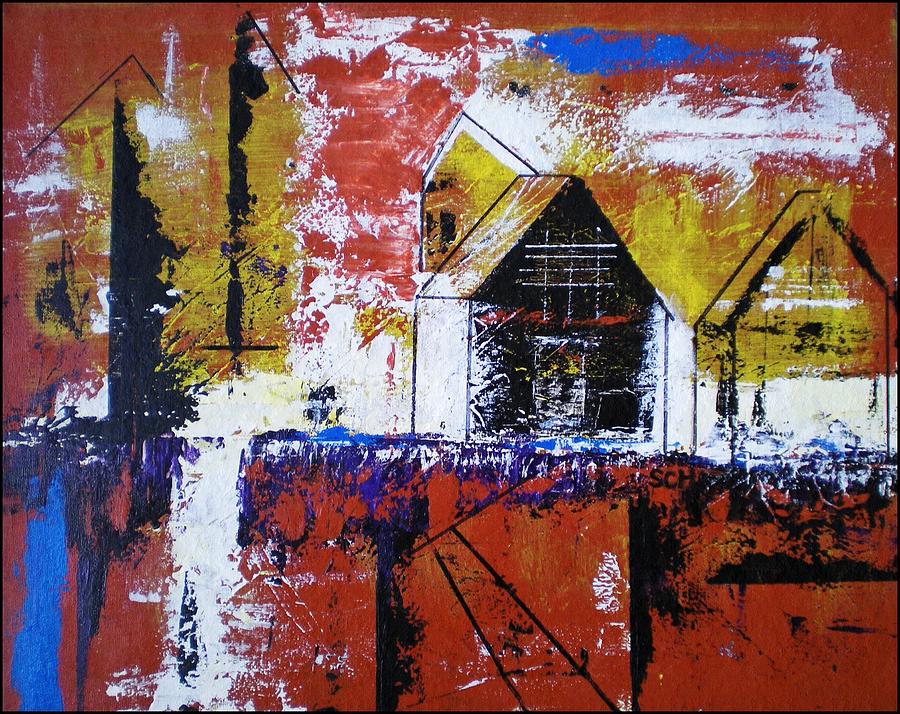 Abstract Painting - Off Some Forgotten Highway by Scott Haley Abstract Painting - Off Some Forgotten Highway by Scott Haley