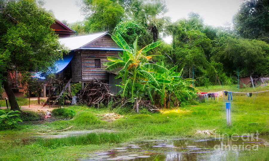 Off the Beaten Track House Cambodia  Photograph by Chuck Kuhn