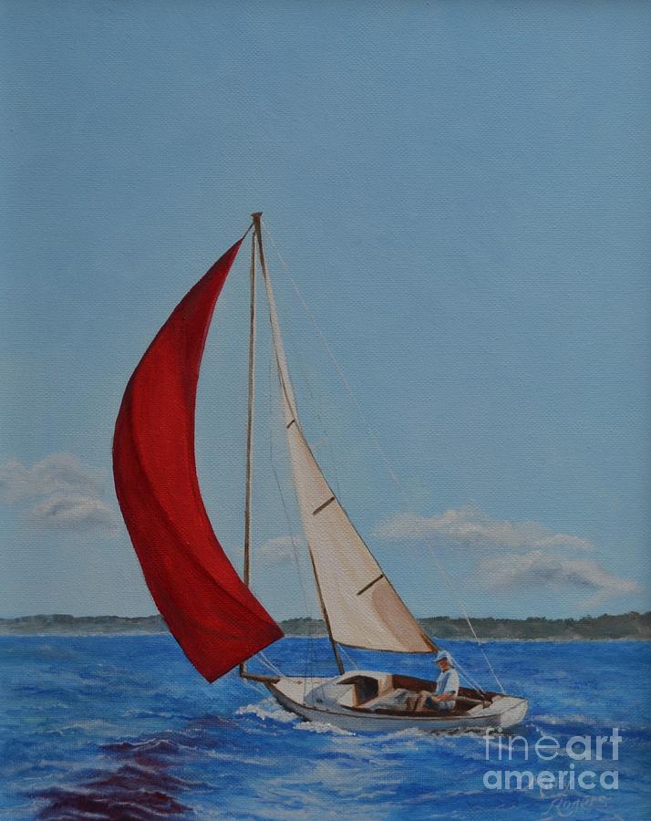 Off the Rhode Island Coast Painting by Mary Rogers