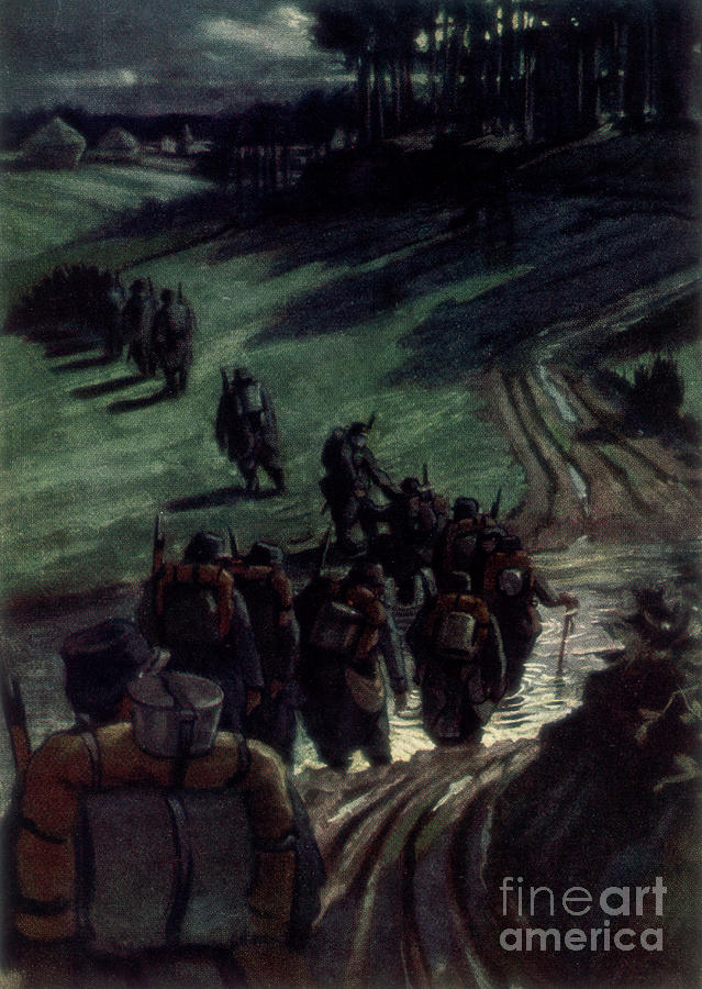 Off To The Trenches, 1915, 1926.artist Drawing by Print Collector