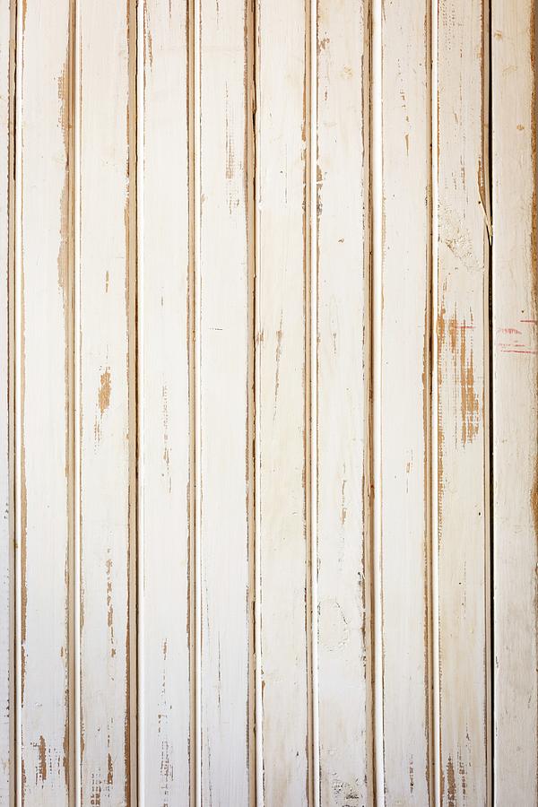 Off-white Vintage Wooden Wall Photograph by Great Stock!