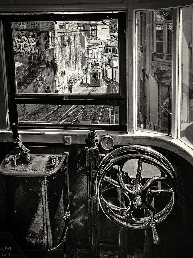 Black And White Photograph - Off-ya-trolley by Jerry Hughes