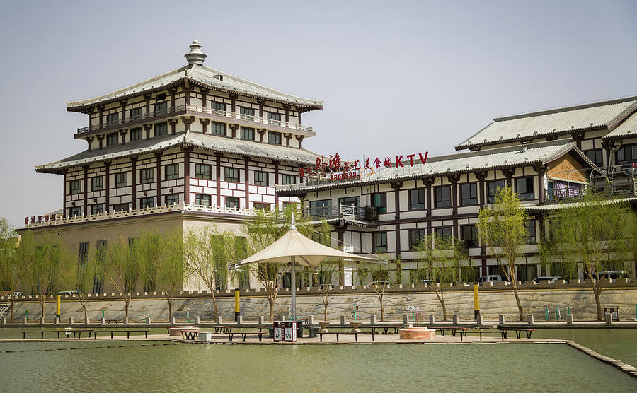 Office Building Dunhuang Gansu China Photograph by Adam Rainoff