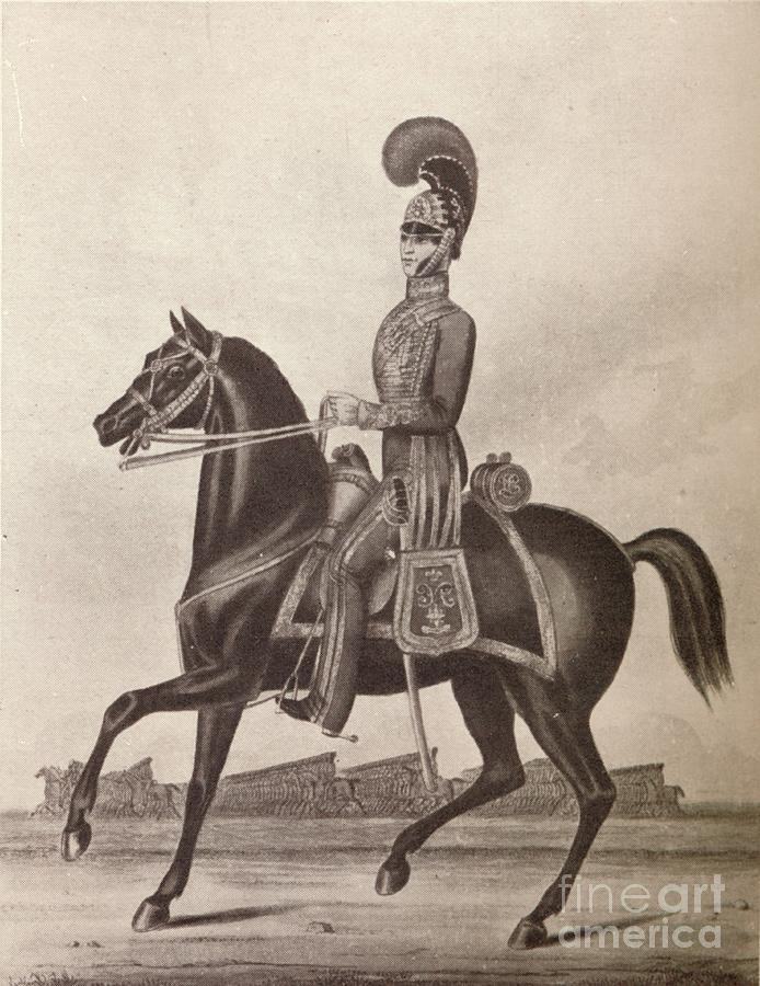 Officers Of The Madras Army Light Drawing by Print Collector