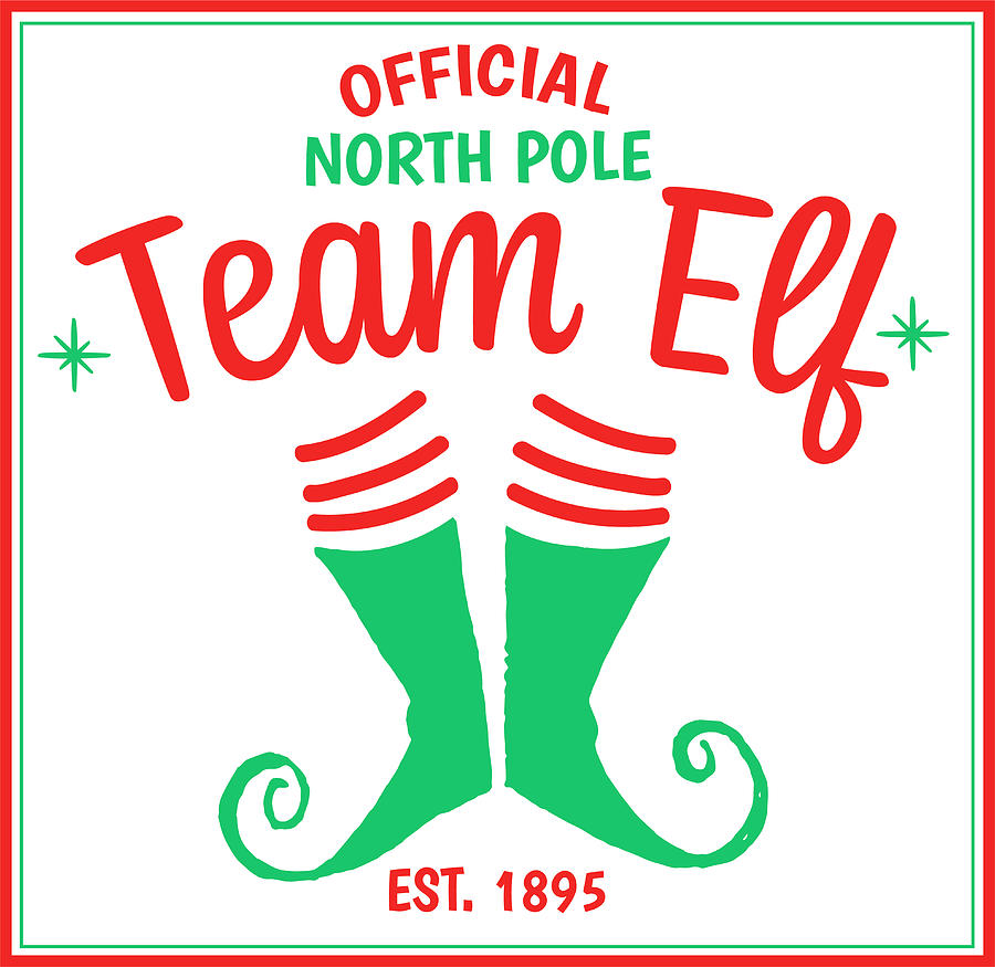 Official North Pole Team Elf Drawing by Unknown