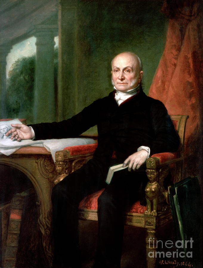 John Quincy Adams Painting - Official Portrait Of President John Quincy Adams By George P.a. Healy, 1858 by George Peter Alexander Healy