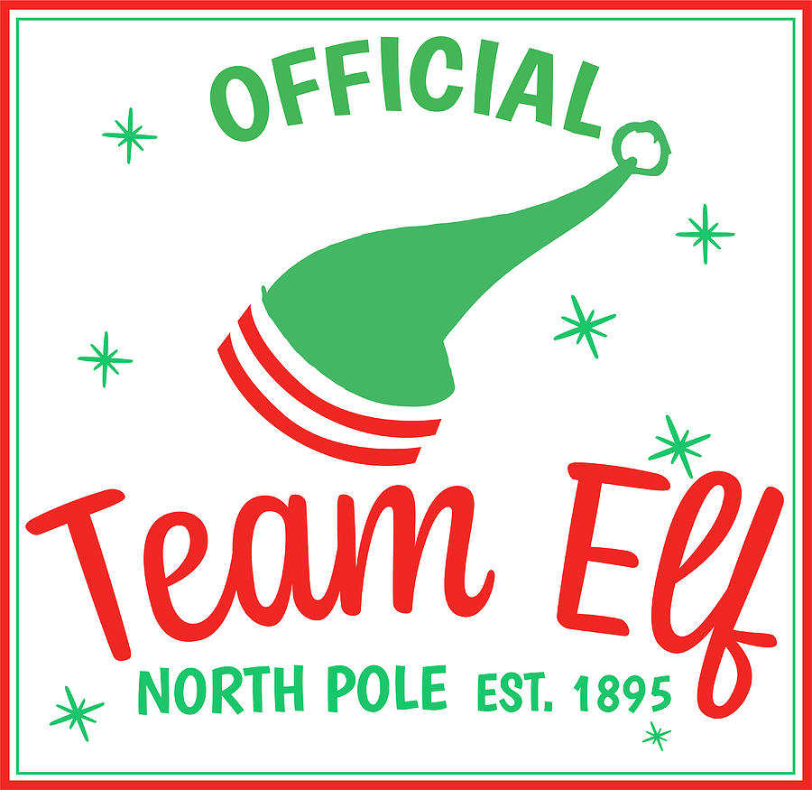 Official Team Elf Hat Drawing by Unknown