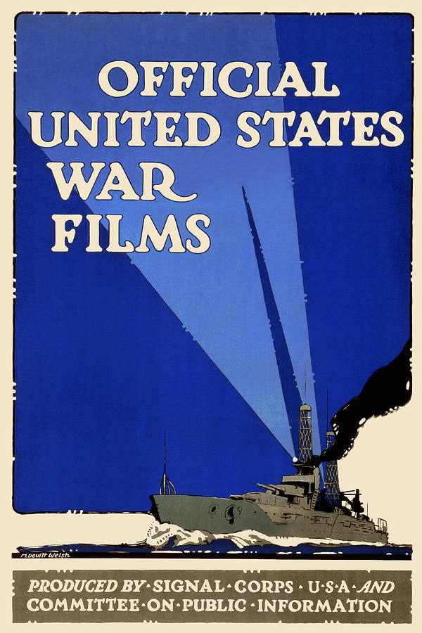 Official United States war films Painting by H. Devitt Welsh