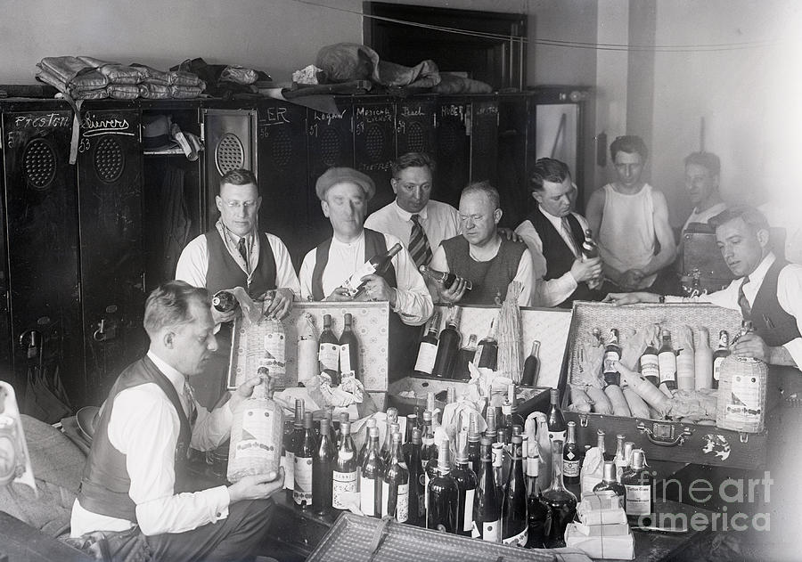 New York City Photograph - Officials Examine Seized Liquor by Bettmann