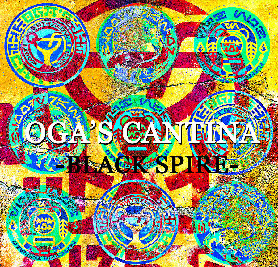 Ogas Cantina drink art Mixed Media by David Lee Thompson