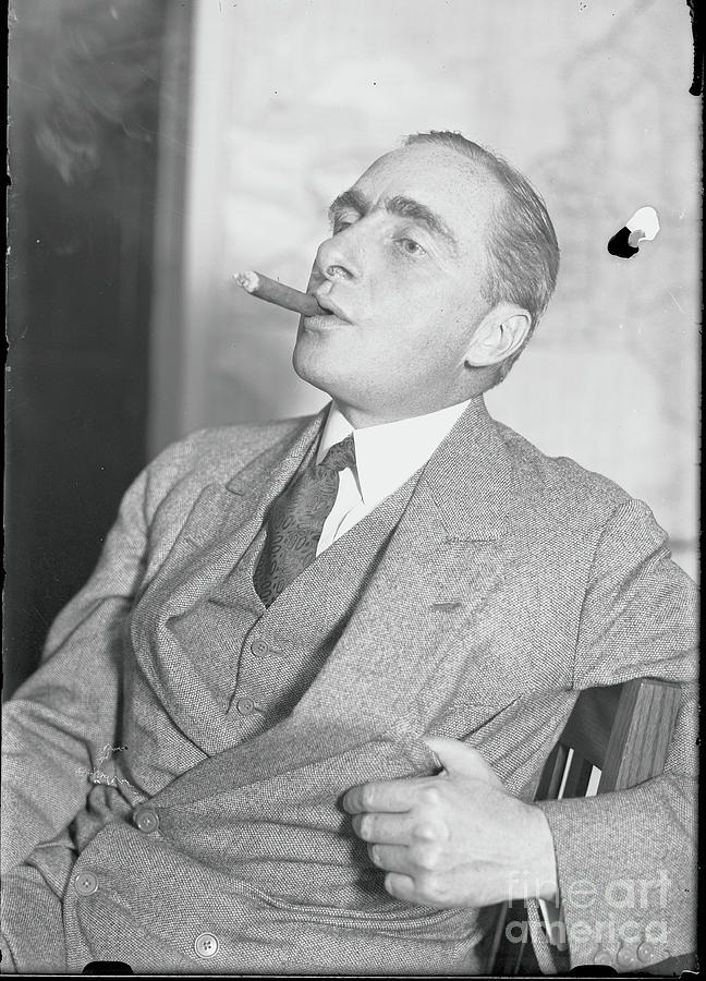 Ogden Mills Smoking Cigar Photograph by Bettmann