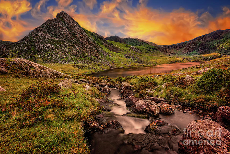 Ogwen Lake and Tryfan Snowdonia  Photograph by Adrian Evans