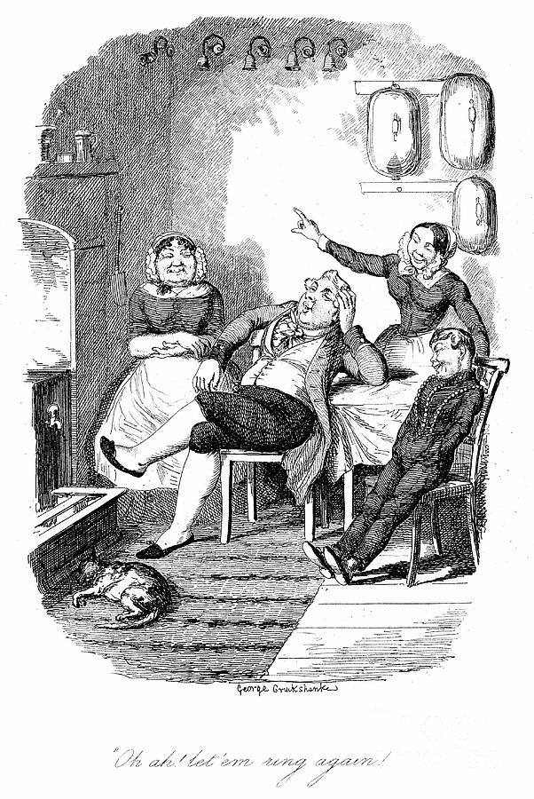 Oh Ah Let Em Ring Again, 1847. Artist Drawing by Print Collector