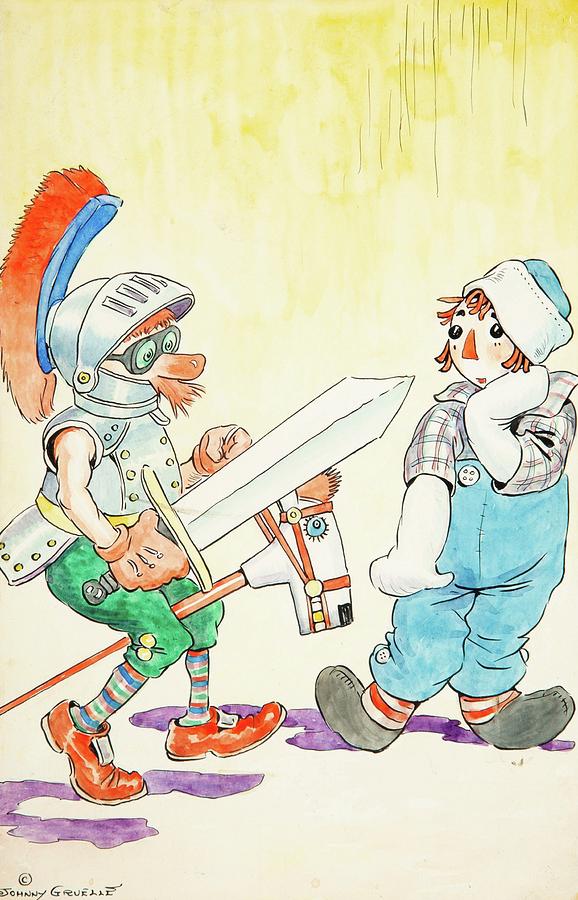 Oh Dear, Raggedy Ann And Andy And The Camel Painting by Johnny Gruelle Oh Dear, Raggedy Ann And Andy And The Camel Painting by Johnny Gruelle