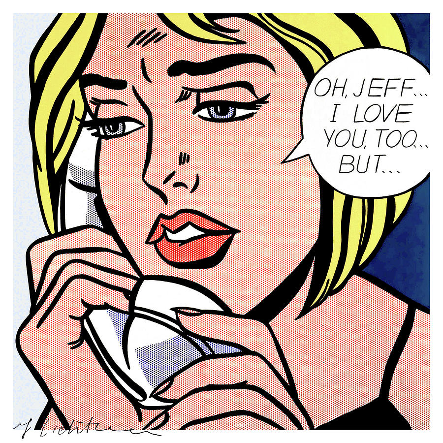 Roy lichtenstein i love you too but look mickey