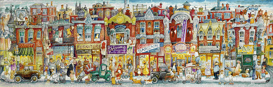 Car Painting - Oh, The Street Where I Lived by Bill Bell