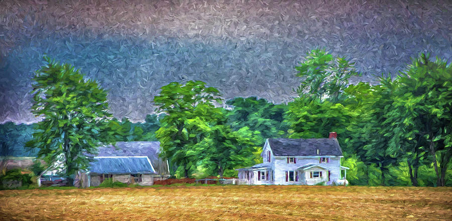 Ohio farm and house Photograph by Alan Goldberg