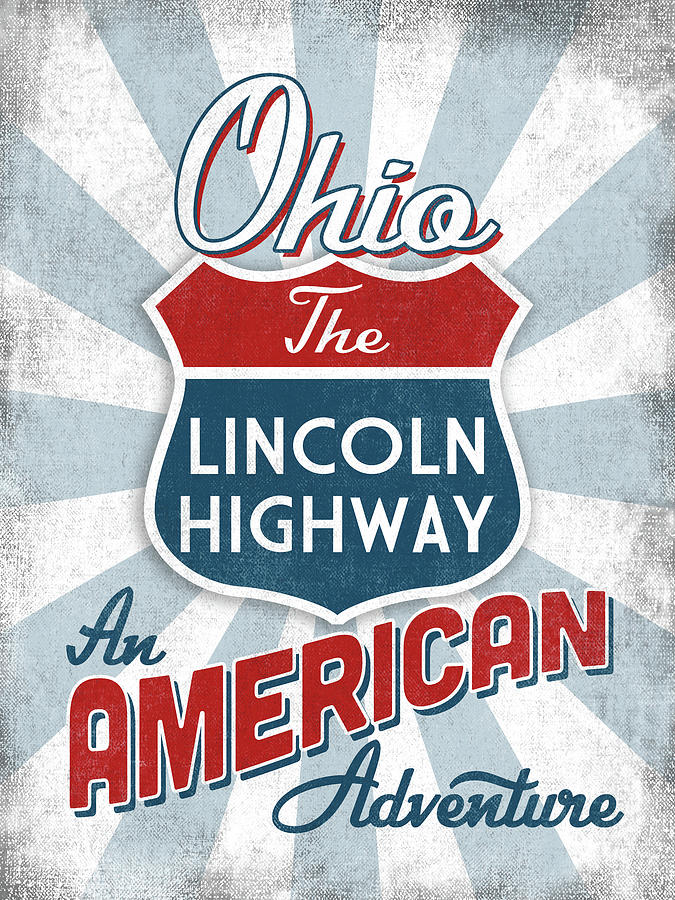 Ohio Lincoln Highway America Digital Art by Flo Karp
