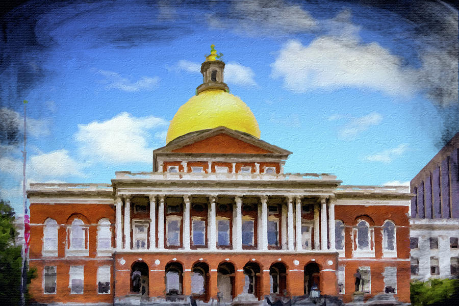 Oil Boston State House Photograph by Darryl Brooks