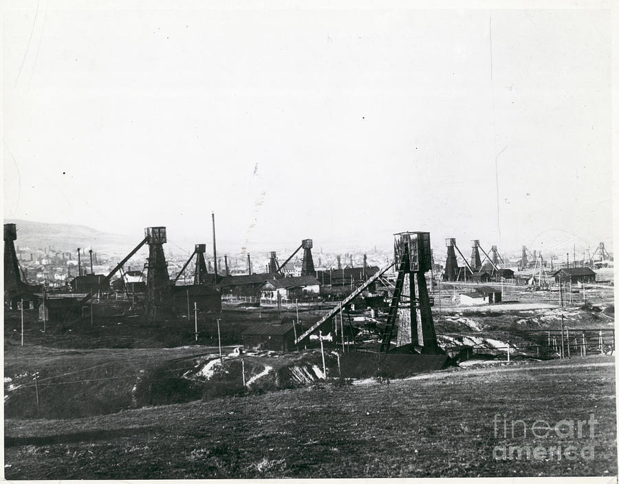Oil Field With Old Wooden Structures Photograph by Bettmann