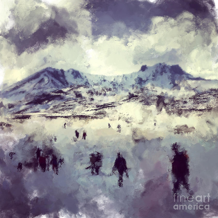 Concept Digital Art - Oil Painting Snowy Mountains by Trentemoller Concept Digital Art - Oil Painting Snowy Mountains by Trentemoller
