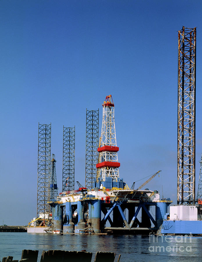 Oil Platforms Photograph by John Mead/science Photo Library