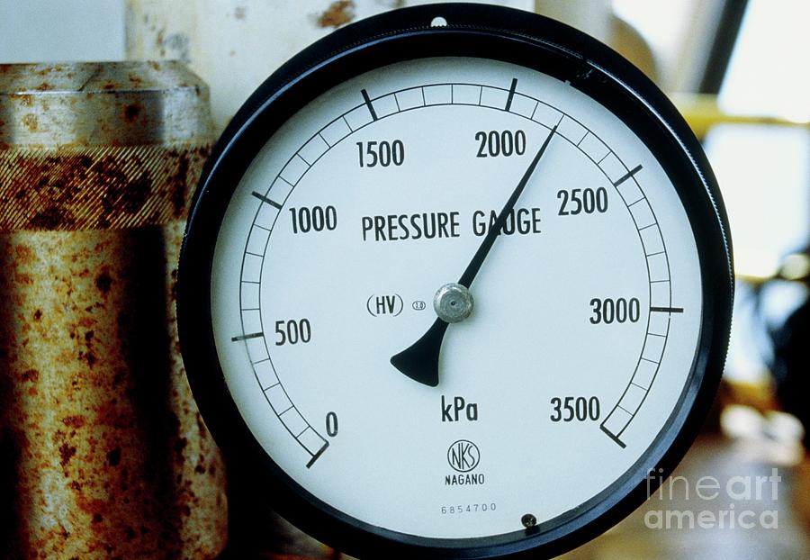 Oil Tanker Pressure Gauge Photograph by Chris Sattlberger/science Photo Library