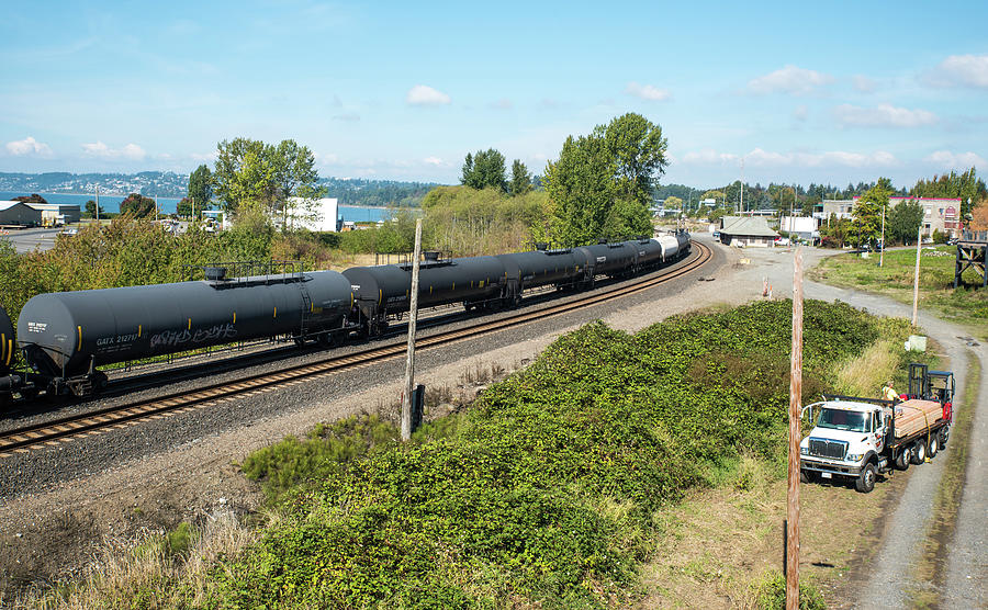 Oil Train from Canada Photograph by Tom Cochran