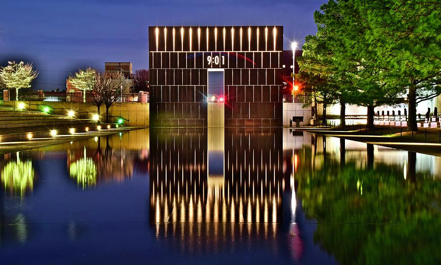 OKC Bombing Memorial Pool Photograph by Frozen in Time Fine Art Photography