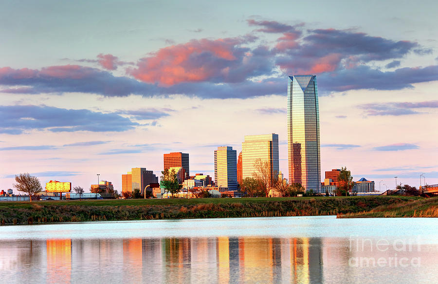 Oklahoma City along the Oklahoma River Photograph by Denis Tangney Jr ...