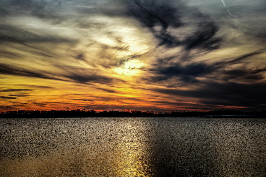 Oklahoma Lake Sunset Photograph by Doug Long