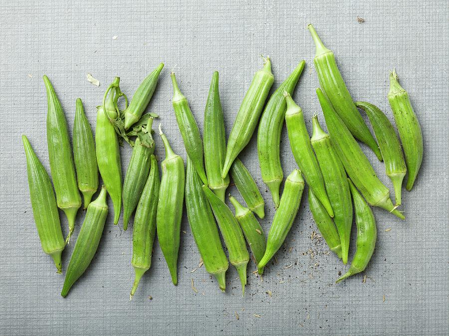 Okra seen From Above Photograph by Rene Comet
