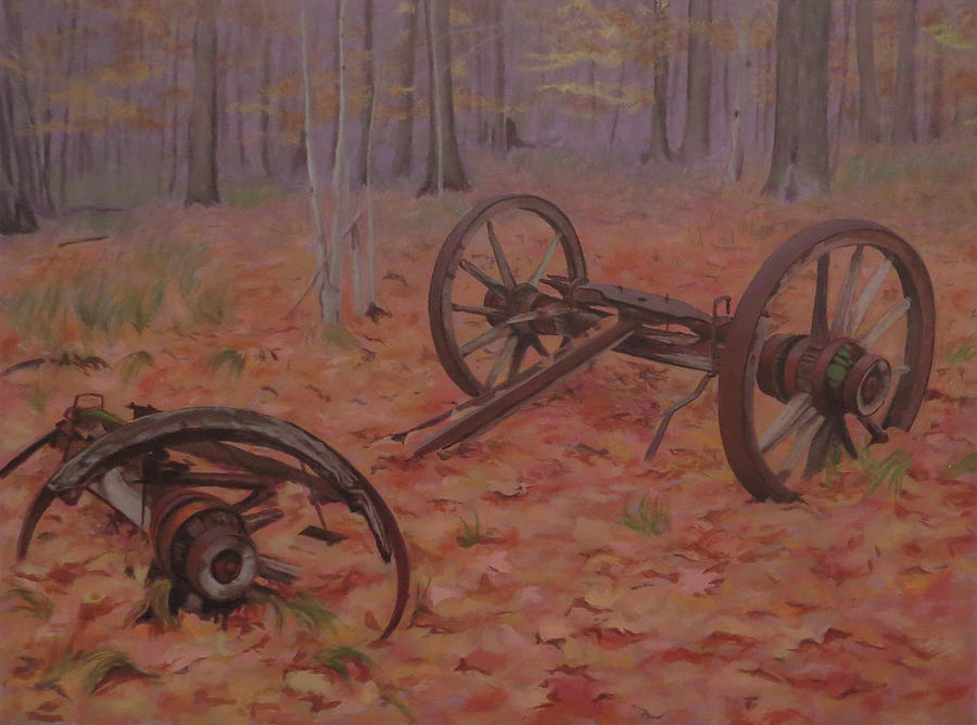 Fall Painting - Ol Wagon by Rusty Frentner