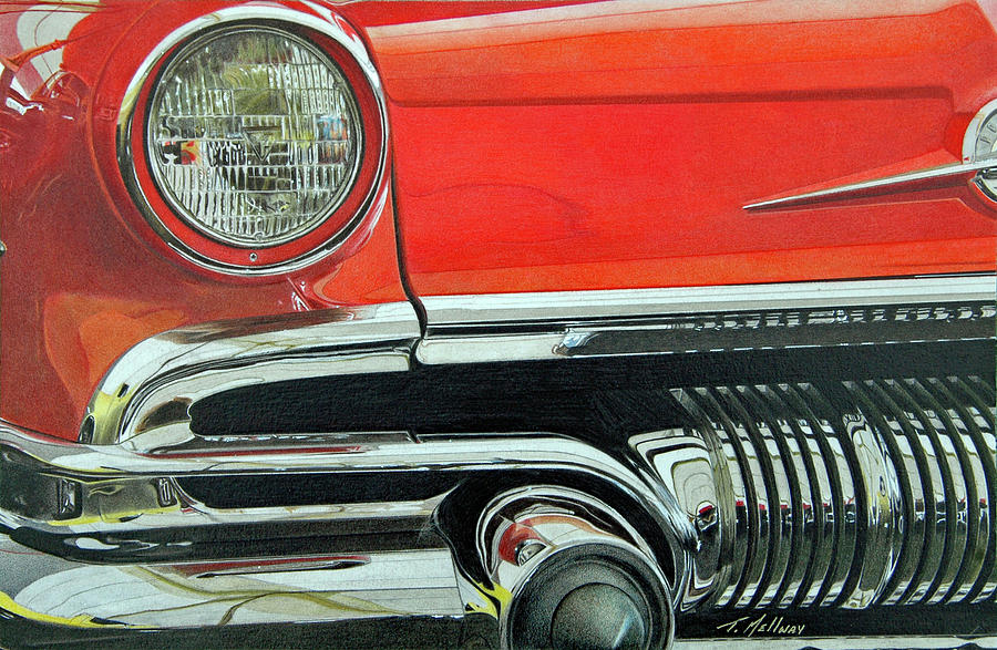 Old 57' Drawing by Terry Mellway - Fine Art America