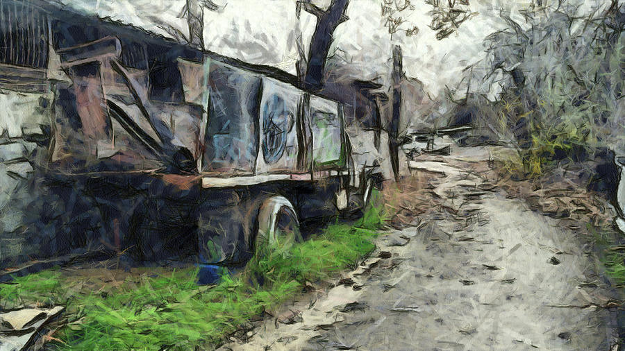 Old, Abandoned Truck Digital Art by Bernie Sirelson