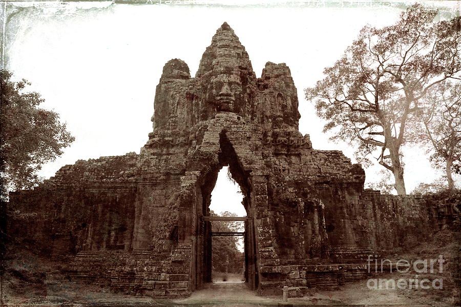 Old Aged Edit South Gate Cambodia  Photograph by Chuck Kuhn