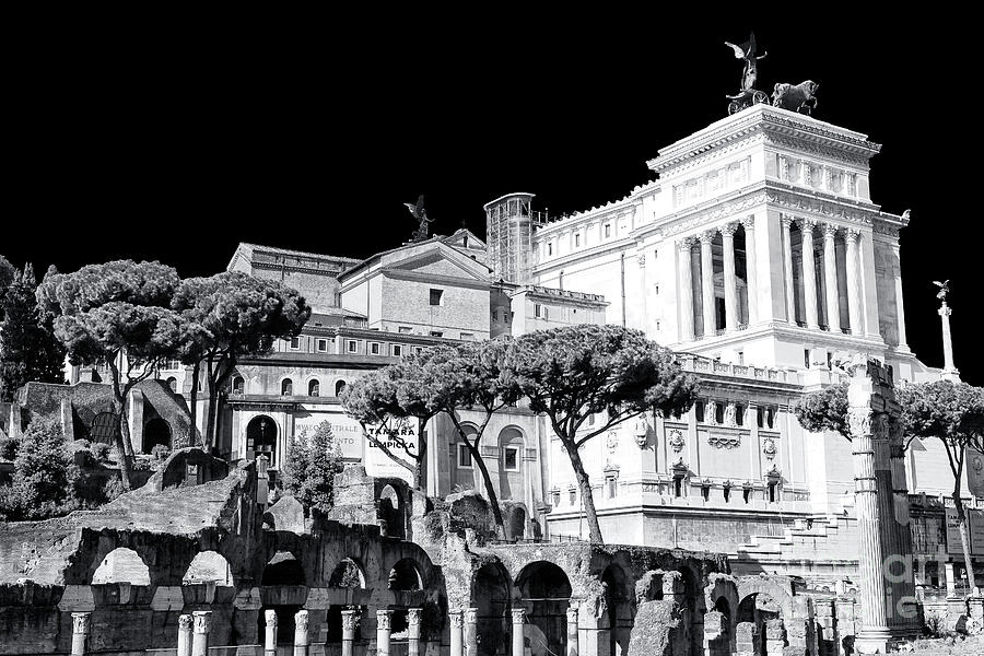 Old and New at the Altare della Patria in Rome Photograph by John Rizzuto
