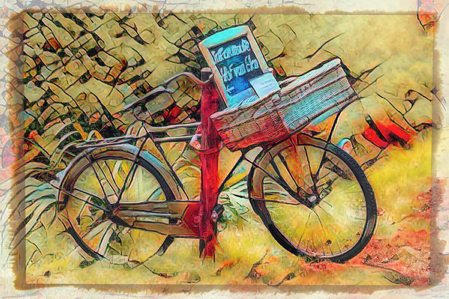 Old Antique Bicycle Pop Art Photograph by Debra and Dave Vanderlaan