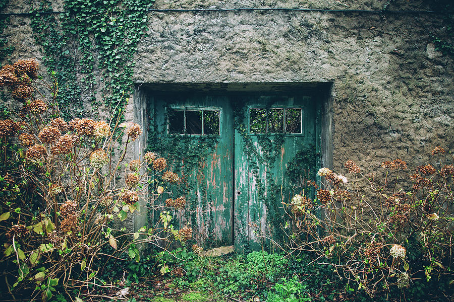 Old Aquamarine Door Photograph by Asife