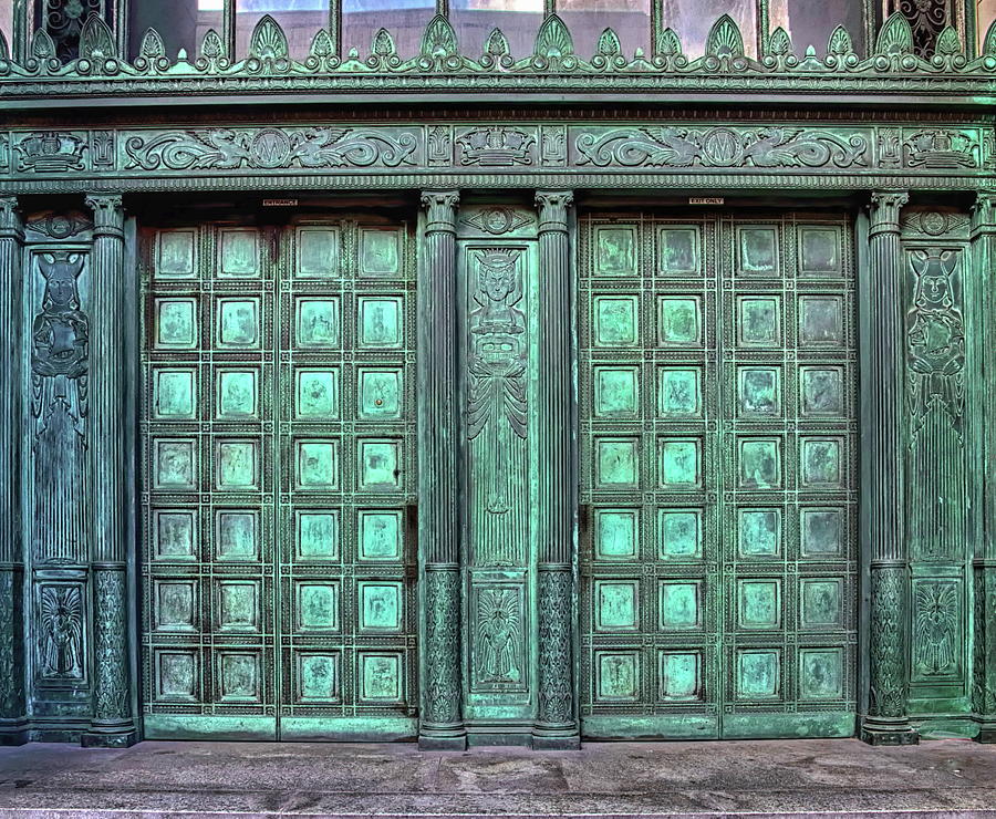 Old Bank Doors Photograph by Jeff Townsend