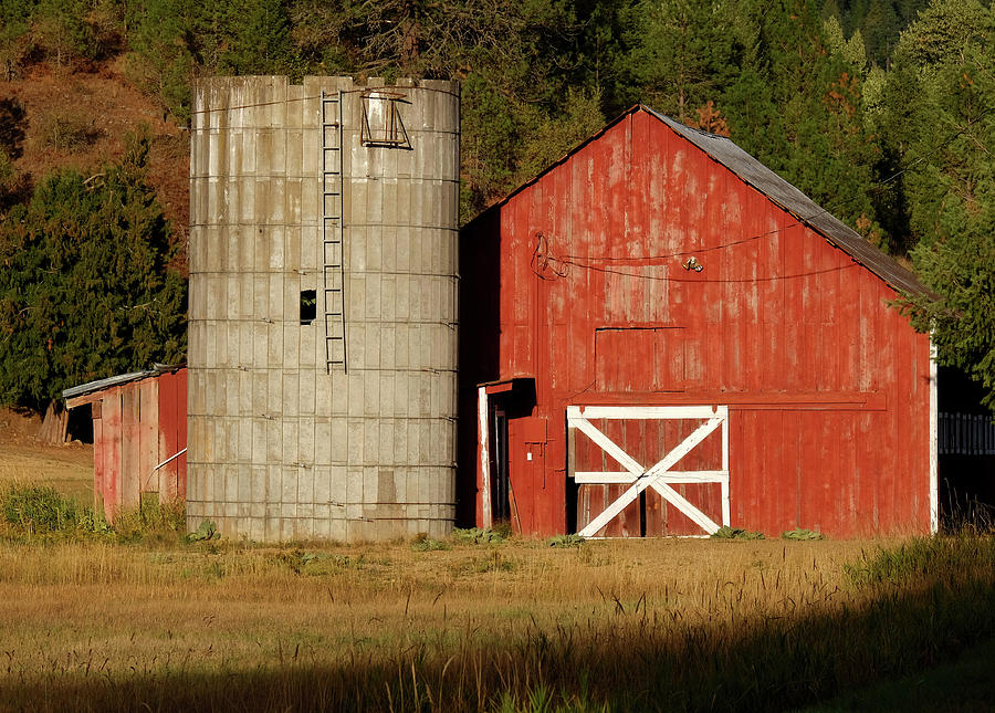 Old Barn And Silo Along The North Fork Photograph by Theodore Clutter