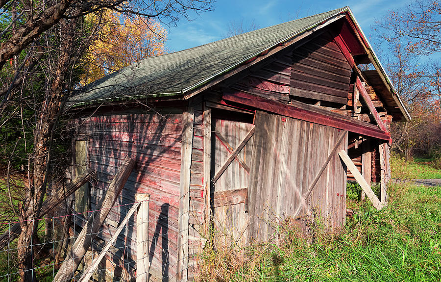 Barn Photograph - Old Barn Autumn Adirondacks #1 by Anthony Paladino
